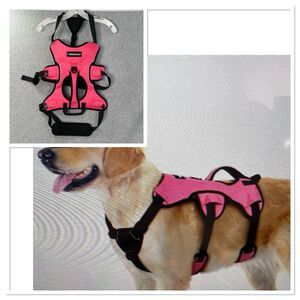 rabbitgoo Escape Proof Dog Harness with Lift Handle XL Pink Adjustable Vest